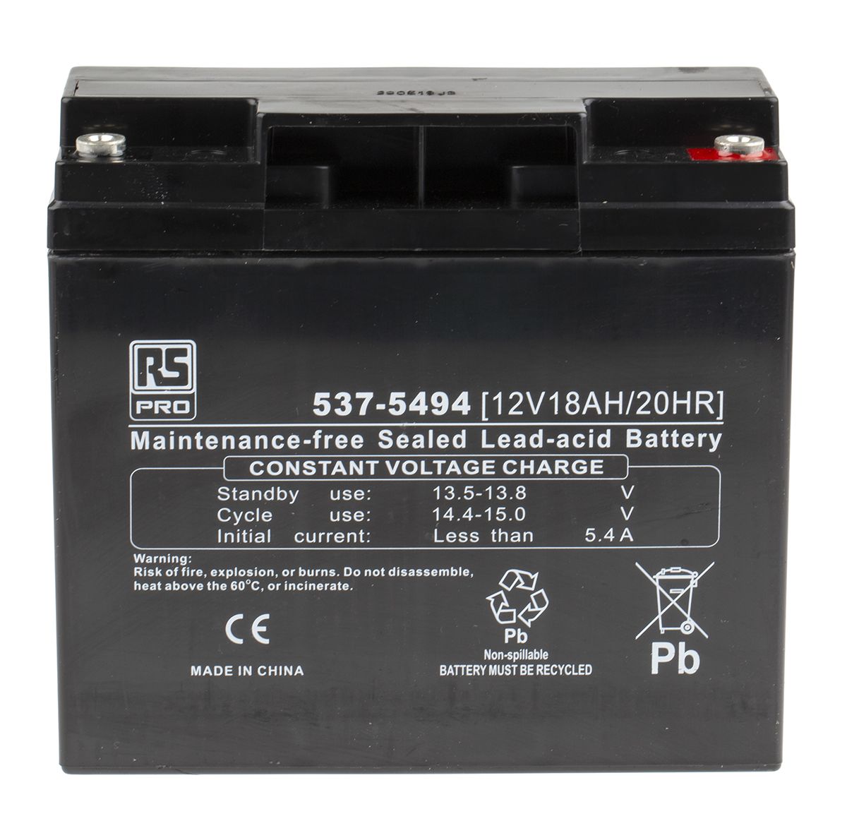 12V/18AH maintenance free battery