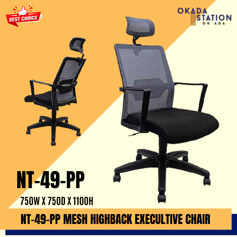Executive Ergonomic High Back Mesh Chair NT-49-PP / HIGH BACK / LOW BACK / Ergonomic / High Back Chair / Mesh Chair / NT-49-PP / Office Chair