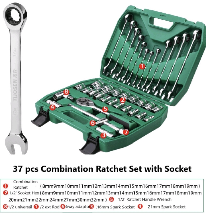 37pcs Combination Ratchet Set with Socket