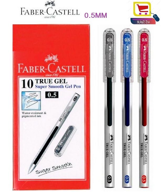 Faber Castell True Gel Pen 0.5mm / 0.7mm RTSB (, BLACK,BLUE,RED,)