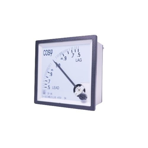 SF-96 COSQ 415V AC POWER FACTOR METER, 1 PHASE, PANEL MOUNT, 96 X 96 MM, ±1.5 % ACCURACY
