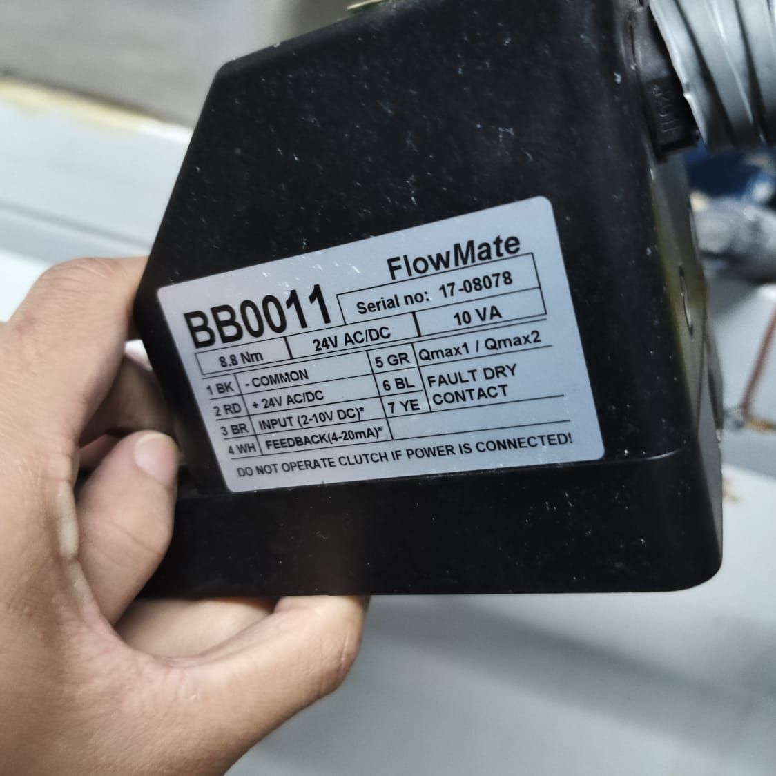 Flowmate Motorize Actuator Serial No: 17-08078