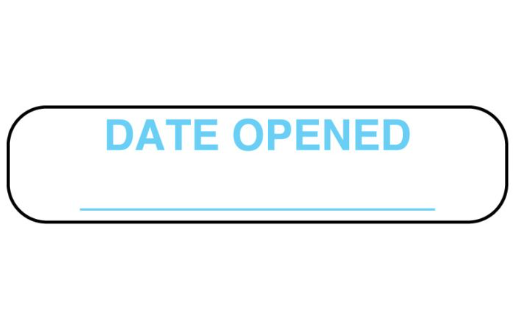 DOC STICKER - DATE OPEN / BLUE COLOR