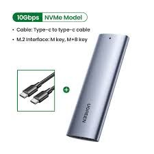 UGREEN SSD Case 10Gbps NVMe M.2 SSD Case For PCIe SATA To USB SSD Case for External Hard Drive M-Key & B-Key M2 SSD Case