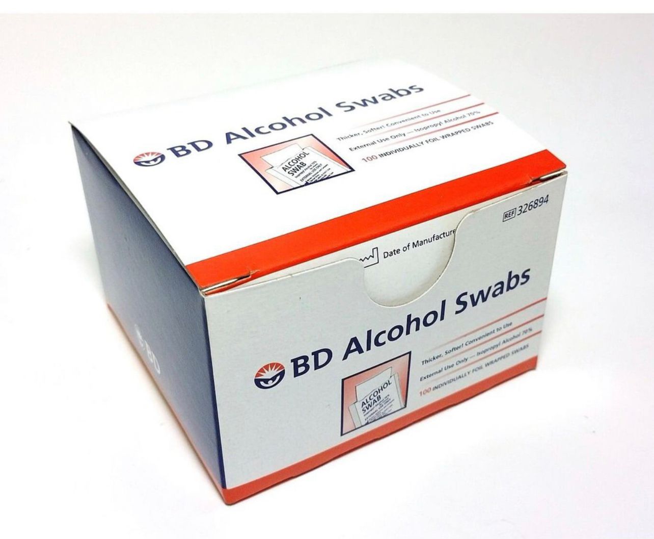 BD Alcohol Swab (100's) Exp Date:12/2024