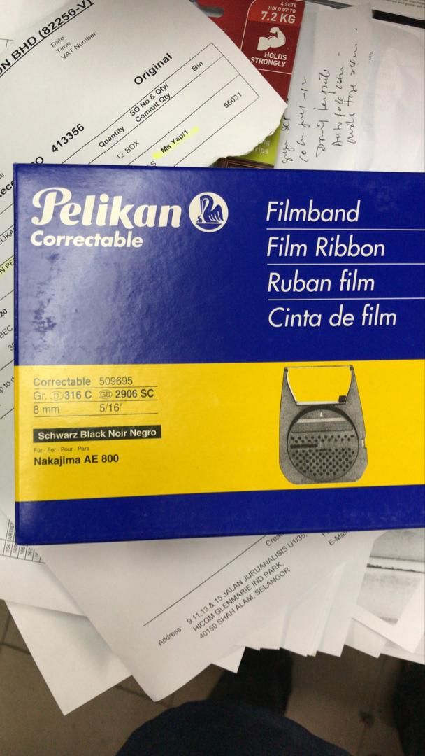 Falcon-Nakajima Typewritter ribbon AE-800(Black) Use Pelikan Brand subsitute
