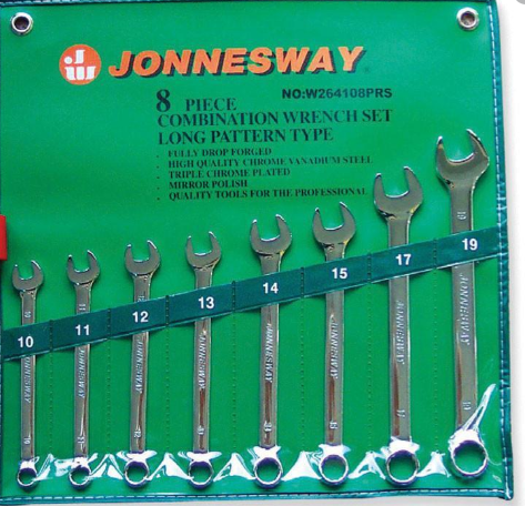 JONNESWAY 8PCS COMBINATION WRENCH SET-LONG PATTERN TYPE (MM)