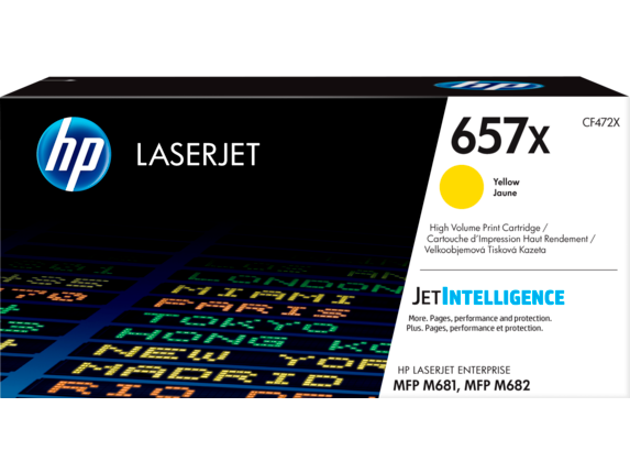 HP 657X High Yield Yellow Original LaserJet Toner Cartridge - 23K