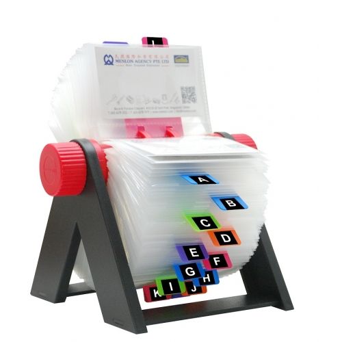 Deli Rotary Business Card Holder 300 Cards