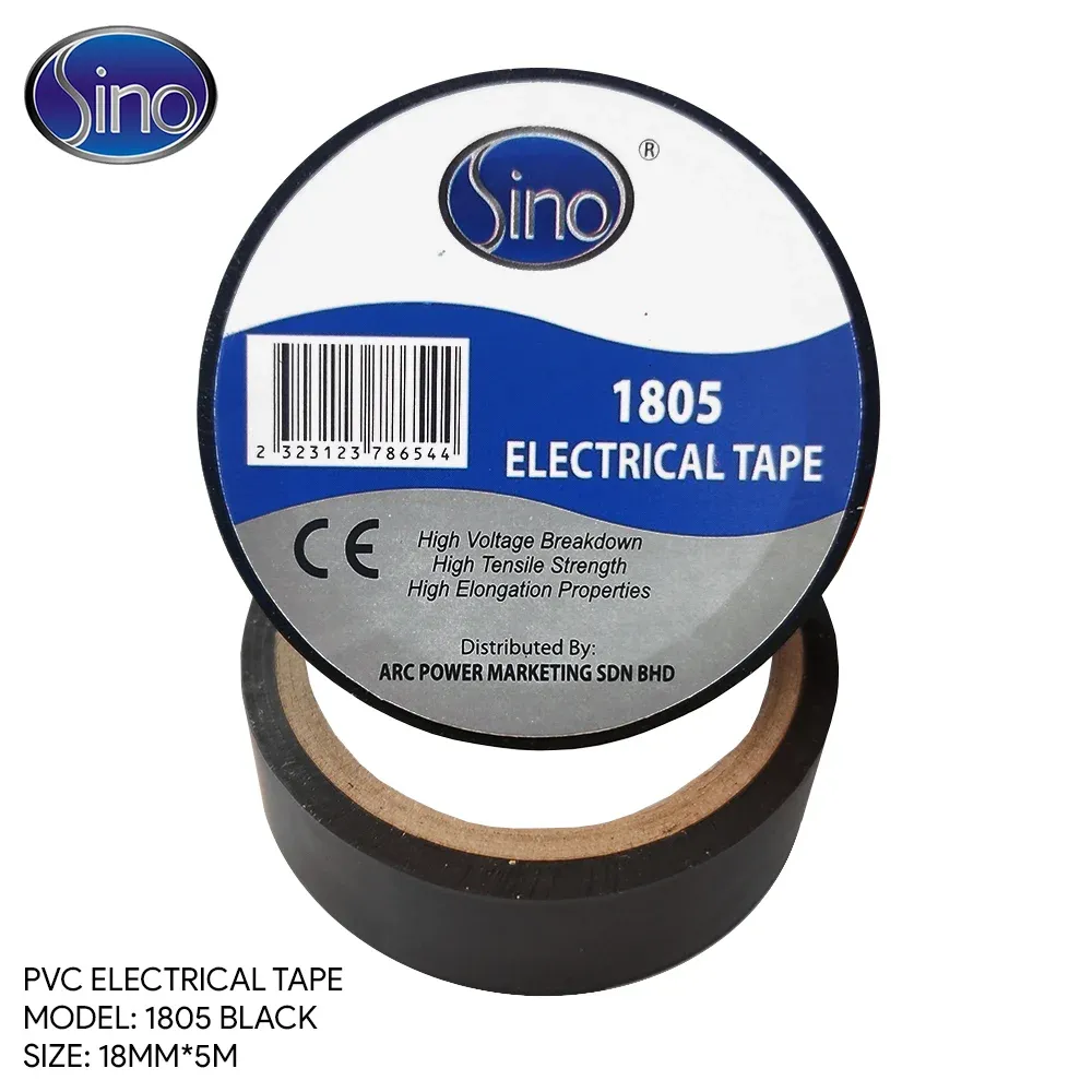 SINO PVC Tape 1805 Electrical Wire Insulating Tape (Black Tape/Color Tape)