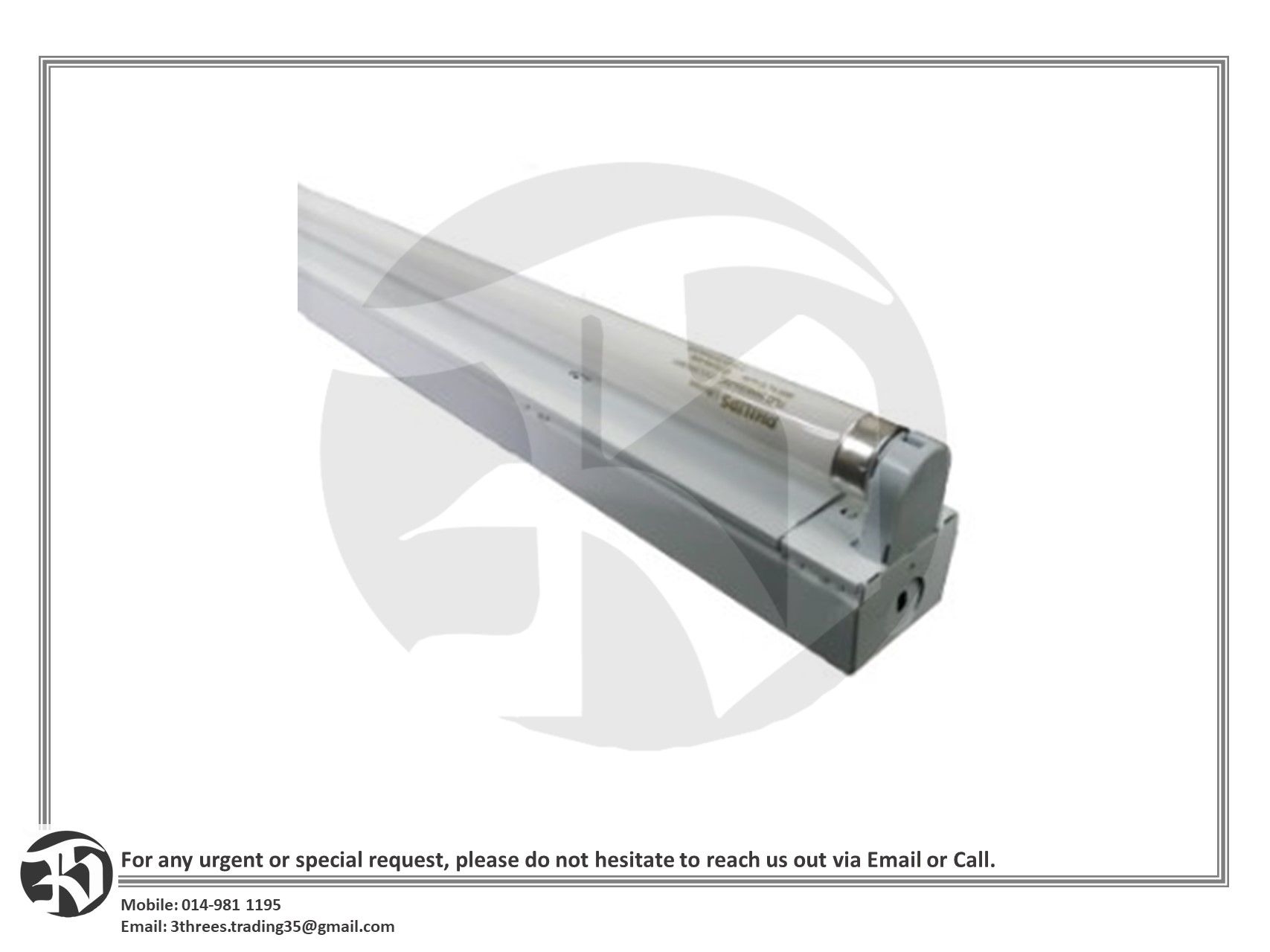 4ft Philips Fluorescent Light Long Tube with Starter and Housing Complete Set
