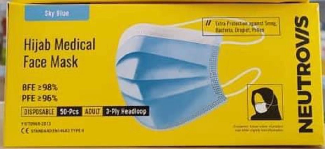 Hijab Medical Face Mask 3 ply