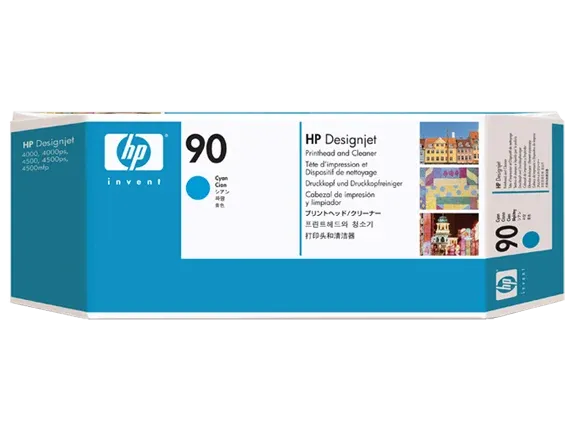 Genuine Malaysia HP Warranty - HP 90 Cyan Printhead and Cleaner