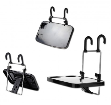 PORTABLE HANGING LAPTOP TRAYS AUTO LUNCH DESK STEERING WHEEL MATE FOLDABLE VEHICLE BACK SEAT TABLE