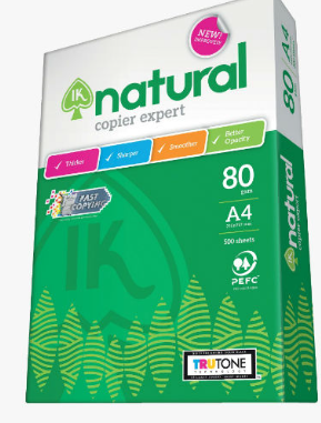 IK Natural 500s 80gsm A4 Paper 1 Ream (500 sheets/ream)