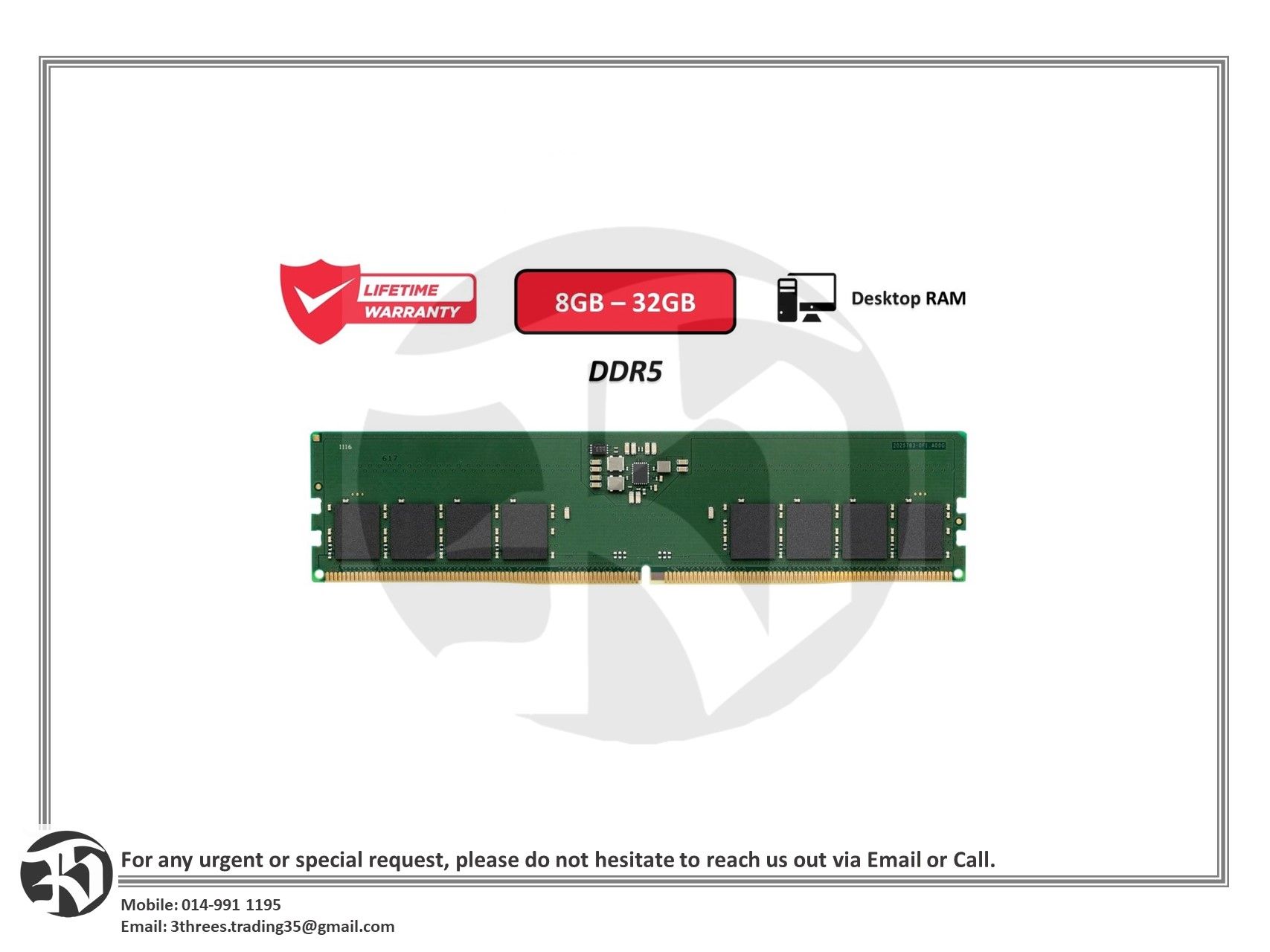 Kingston DDR5 5600MHz Desktop DIMM RAM