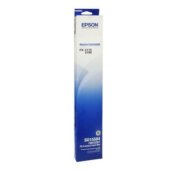 Epson SO15584/SO15330 Printer Ribbon FX-2190/ 2190II/ 2190IIN Epson SIDM Black Ribbon Cartridge for FX-2190 (C13S015327) (C13S015327)