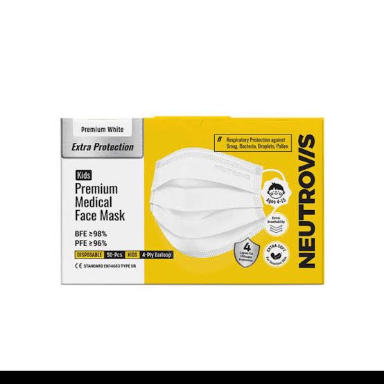 Neutrovis 4-Ply Premium Medical Face Mask 50's