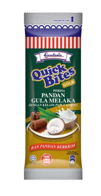 Gardenia Bread QuickBites Pandan Gula Melaka Cream Roll - 55g/piece