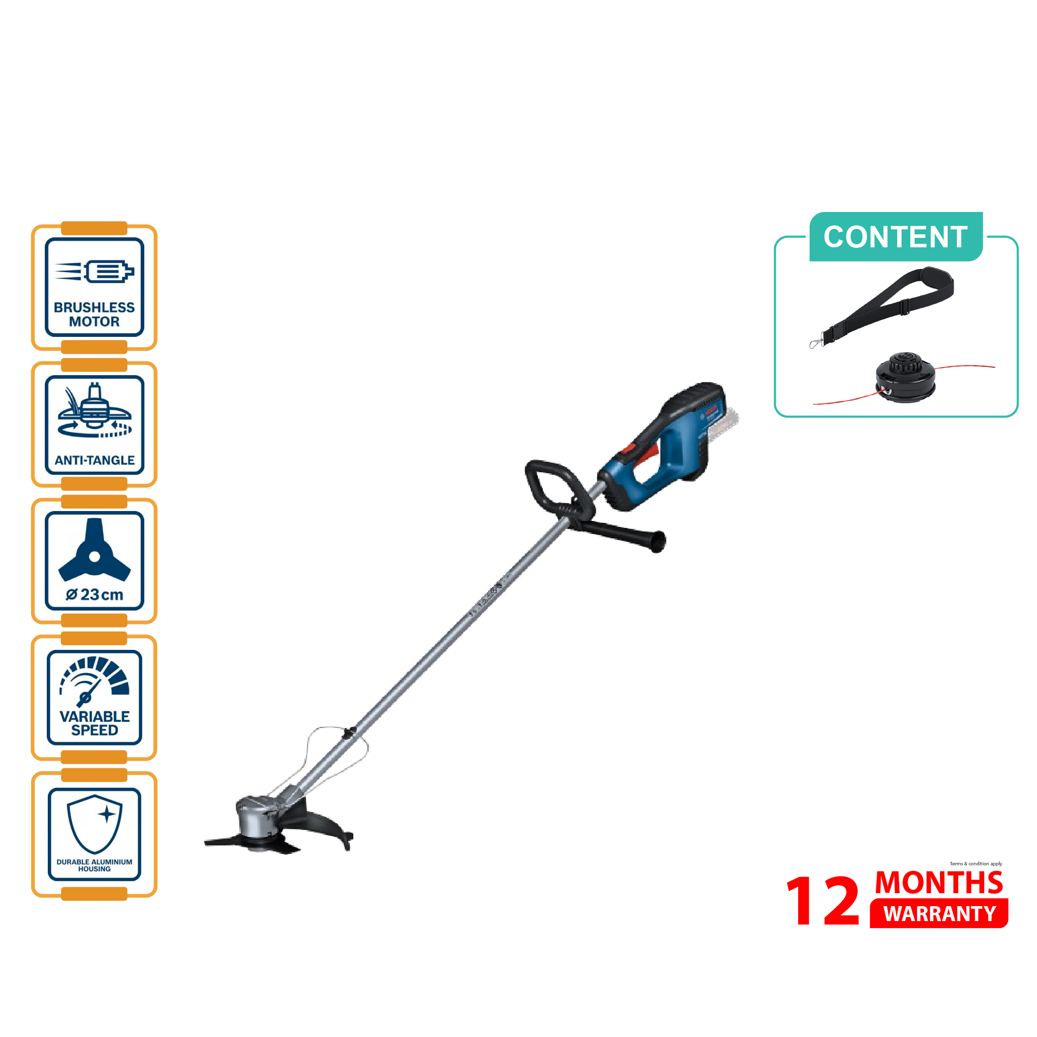 BOSCH GFR 18V-23 Cordless Brushcutter (Solo) 鈥�06008D1000
