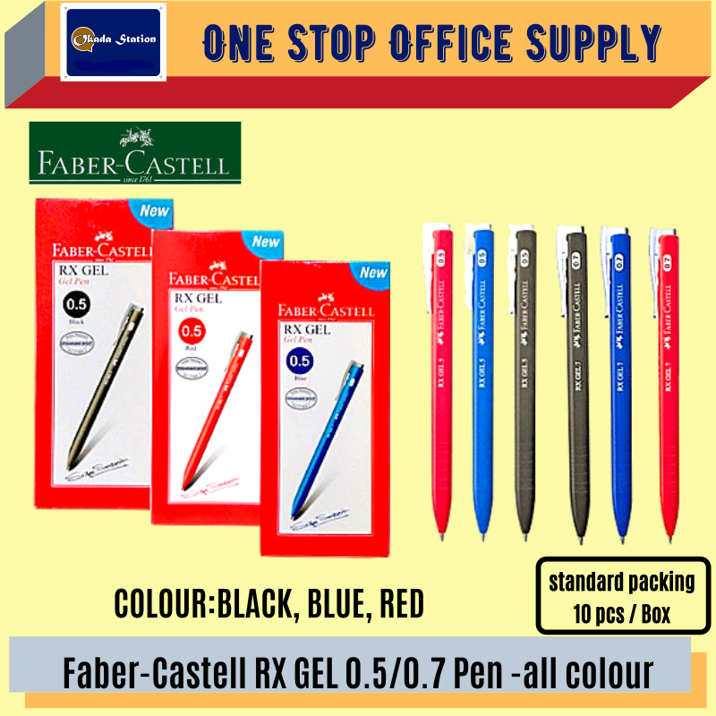 FABER CASTELL RX GEL PEN (0.5)(0.7) -ALL COLOUR / Faber Castell / RX Gel 0.5 & 0.7 / Gel Pen / F/C Gel Pen #black #red #blue