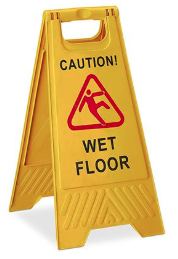 SAFETY FLOOR SIGNS - WET FLOOR / Polypropylene Material (Size: 300 x 670 x 32 cm)