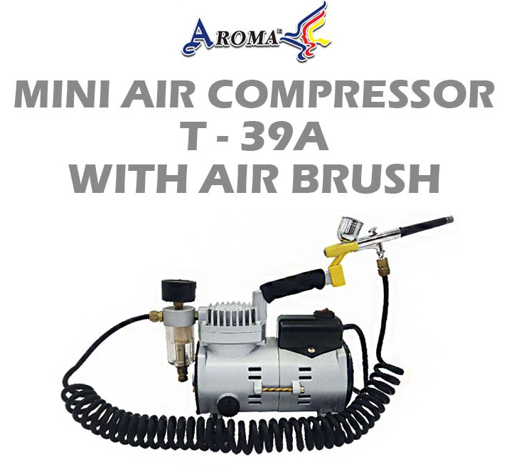 AROMA MINI AIR COMPRESSOR T-39A (WITH AIR BRUSH)