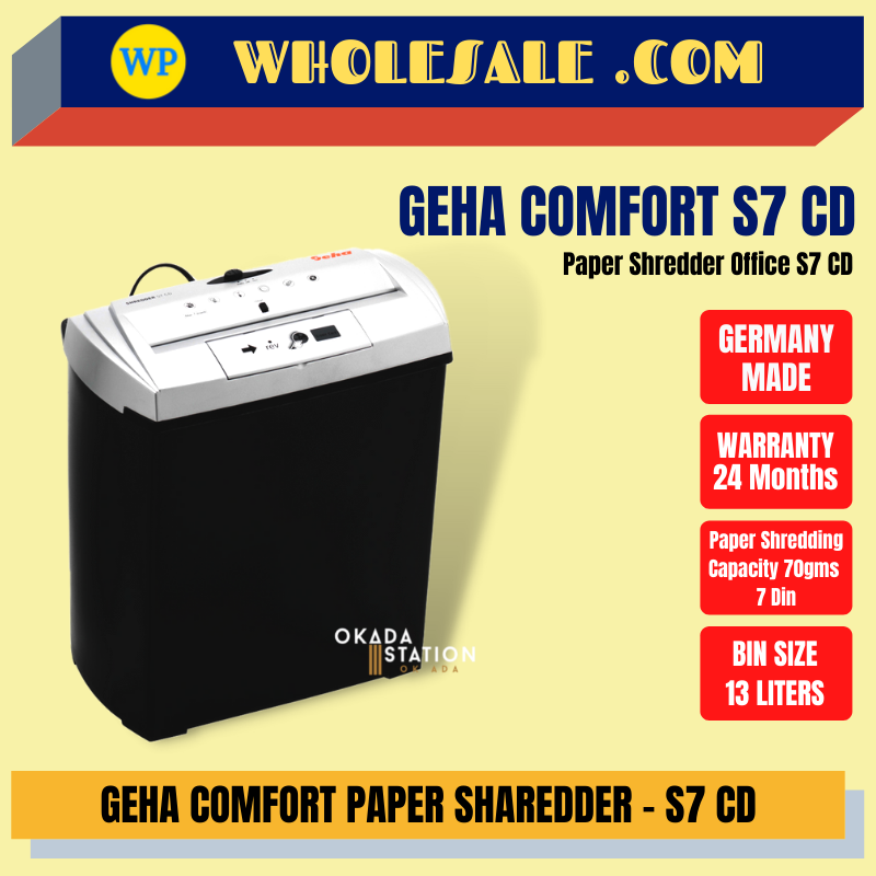 GEHA S7 CD Office Paper Shredder / Paper Shredder / Cross Cut