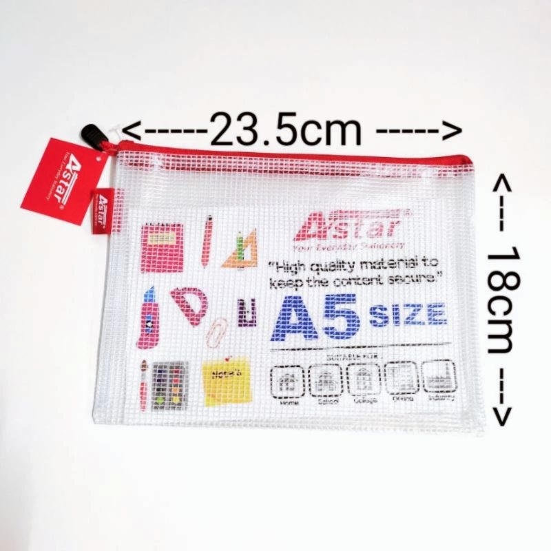 ASTAR Soft Mesh Zipper File A6/A5