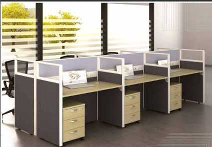 WORKSTATION WITH MOBILE PEDESTAL / CLUSTER OF 1 / CLUSTER OF 2 / CLUSTER OF 4 / CLUSTER OF 6 / OFFICE TABLE