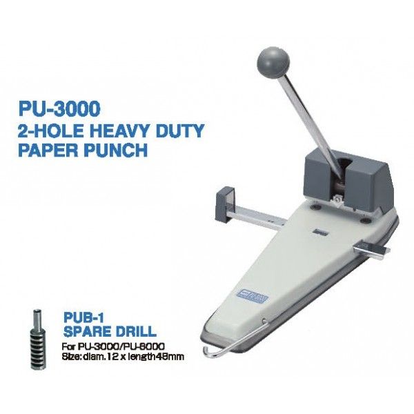 OPEN PUNCH HEAVY DUTY PUNCHER PU3000 (2 Holes) - 160 sheets PU 3000, PU-3000, paper punch, penumbuk, puncher paper, 2 Hole Puncher, heavy duty puncher