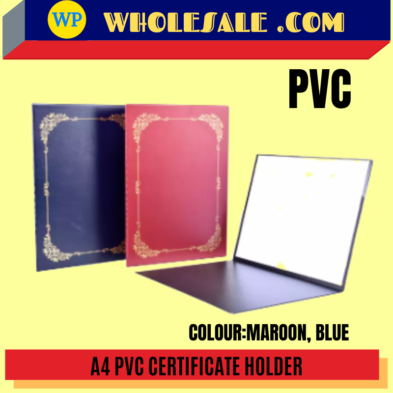 A4 PVC CERTIFICATE HOLDER (MARON)(BLUE) /Holder /Certificate Holder /PVC Holder /A4 size Certificate Holder