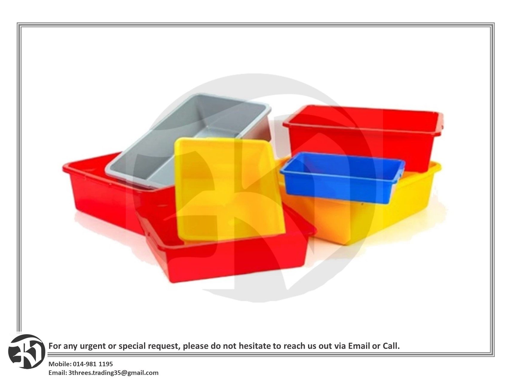 Rectangular Industrial Tray - Multiple Size