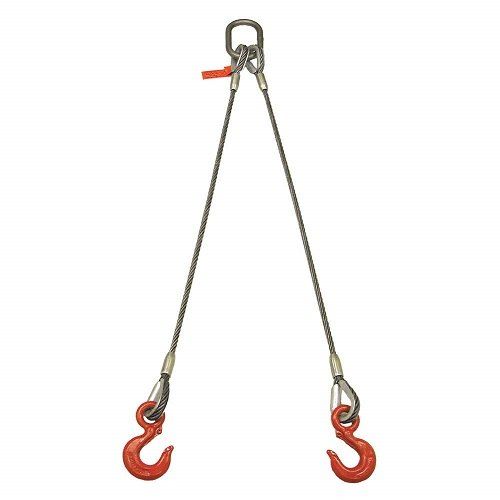 OEM *2 LEGGED WIRE ROPE SLING WITH STINGER WIRE (CRANE SLIING) - PROOF LOAD 32.8MT