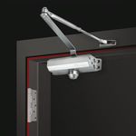 Hafele Door closer, overhead With hold open function, Silver color Art. no. 499.30.003