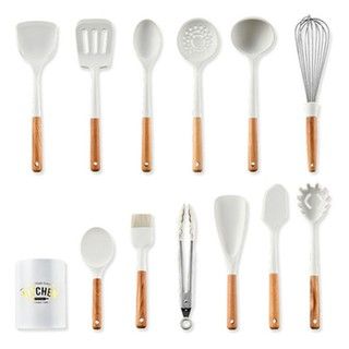 *KEMORELA Modern Minimalist Silicone Kitchenware Set Cooking Utensils (13 Pcs)