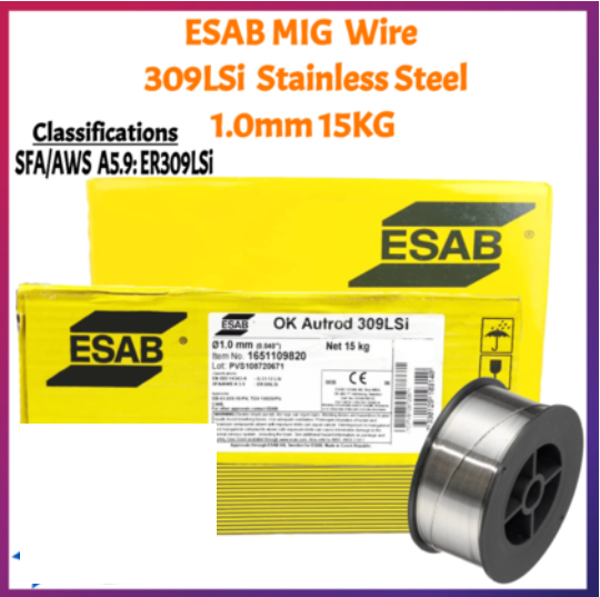 RIGHTWELL ESAB WELDING MIG WIRE 309LSI STAINLESS STEEL 1.0MM 15KG