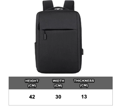 Unisex Business Leisure Travel USB Laptop Backpack