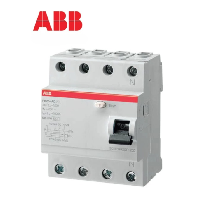 ABB RCCB/ELCB FH204 AC-63/0.3 (300MA) / 4 POLE (4P)