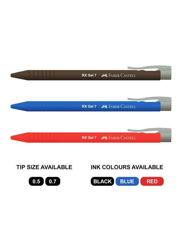 FABER CASTELL RX GEL PEN (0.7)-ALL COLOUR * FAST DELIVERY AND LOCAL SUPPLIER