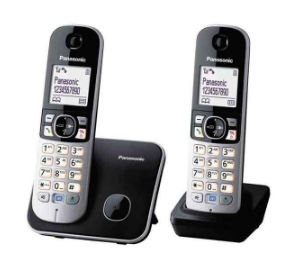 Genuine Malaysia Panasonic Warranty - Panasonic TG6812 TWIN DECT PHONE SPEAKER PHONE KX-TG6812MLB