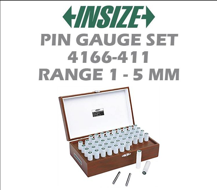 INSIZE RANGE 1-5 MM PIN GAUGE SET 4166-411