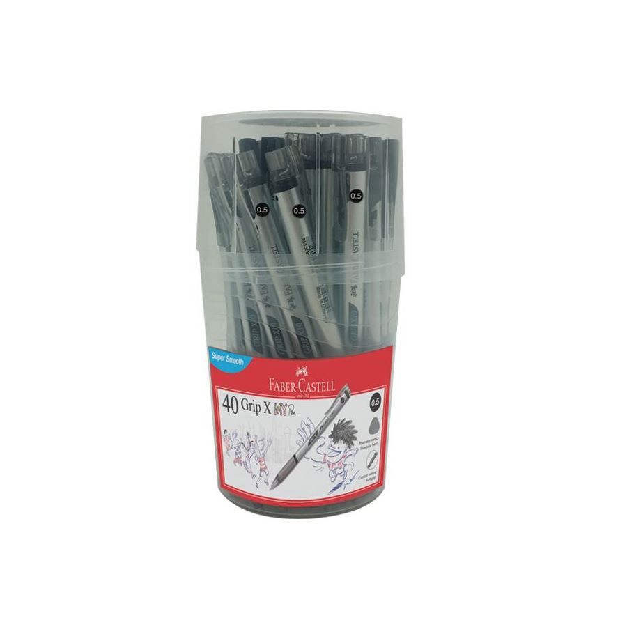 FABER CASTELL 40 GRIP X5(0.5) BLACK (40PCS/DRUM)