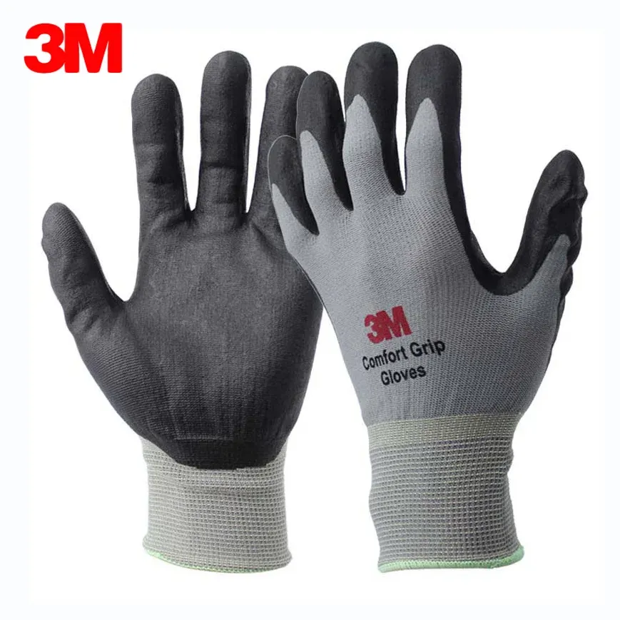 3M Comfort Grip Gloves Nitrile Foam Coated Gloves 3M Safety Glove (Size S/M/L/XL)