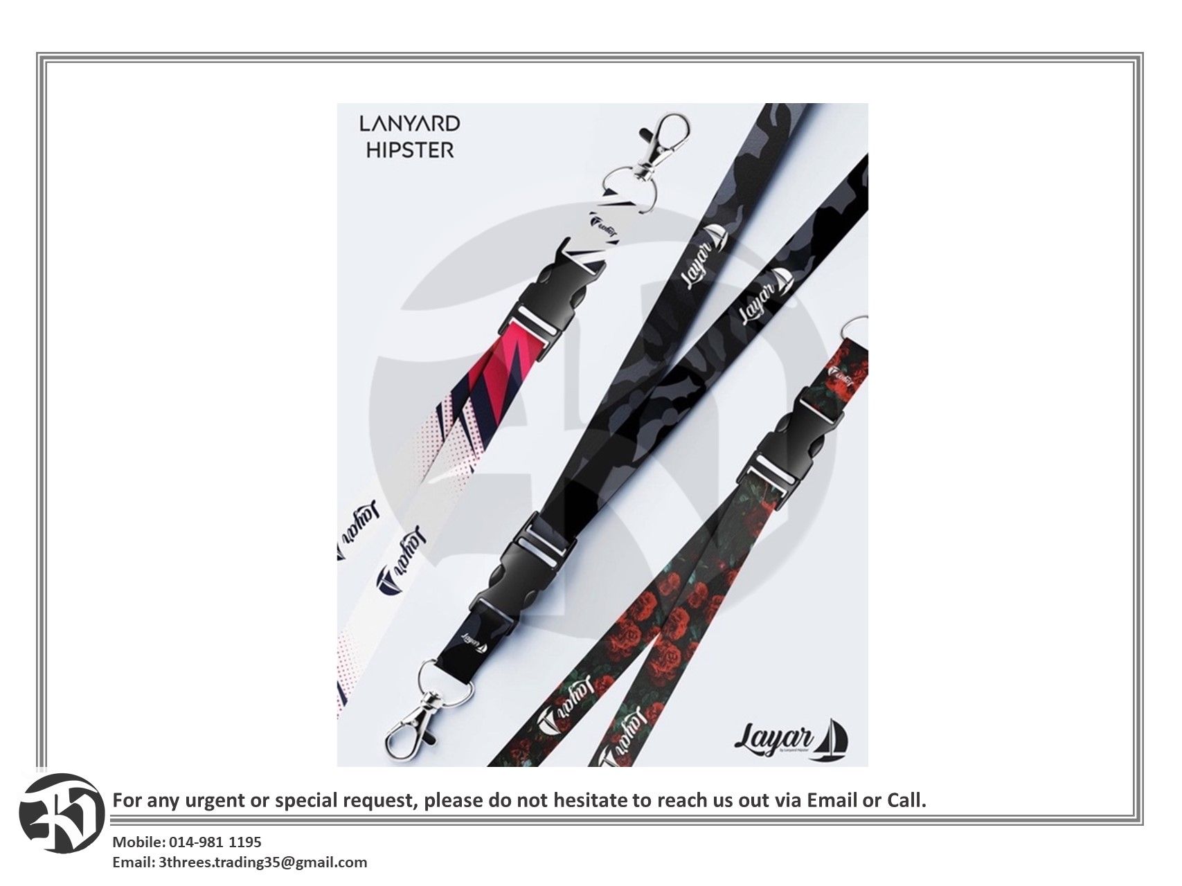 CUSTOMIZED PRITING LANYARD