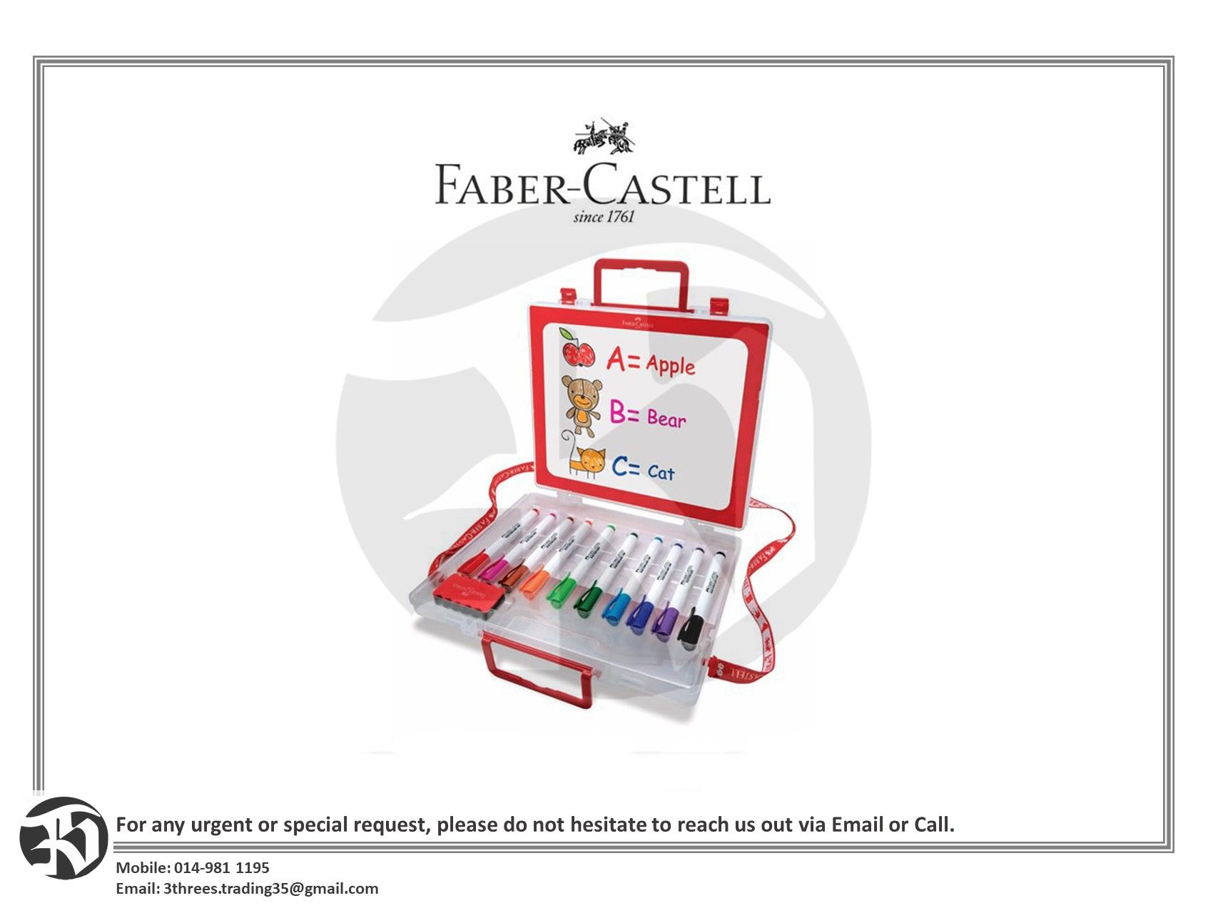 Faber-Castell Slim Wonder Whiteboard Marker Set
