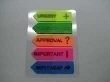 CHERRY STICK NOTE U44/125 (IMPORTANT/APPROVED/URGENT/REPLY ASAP/INITIAL)