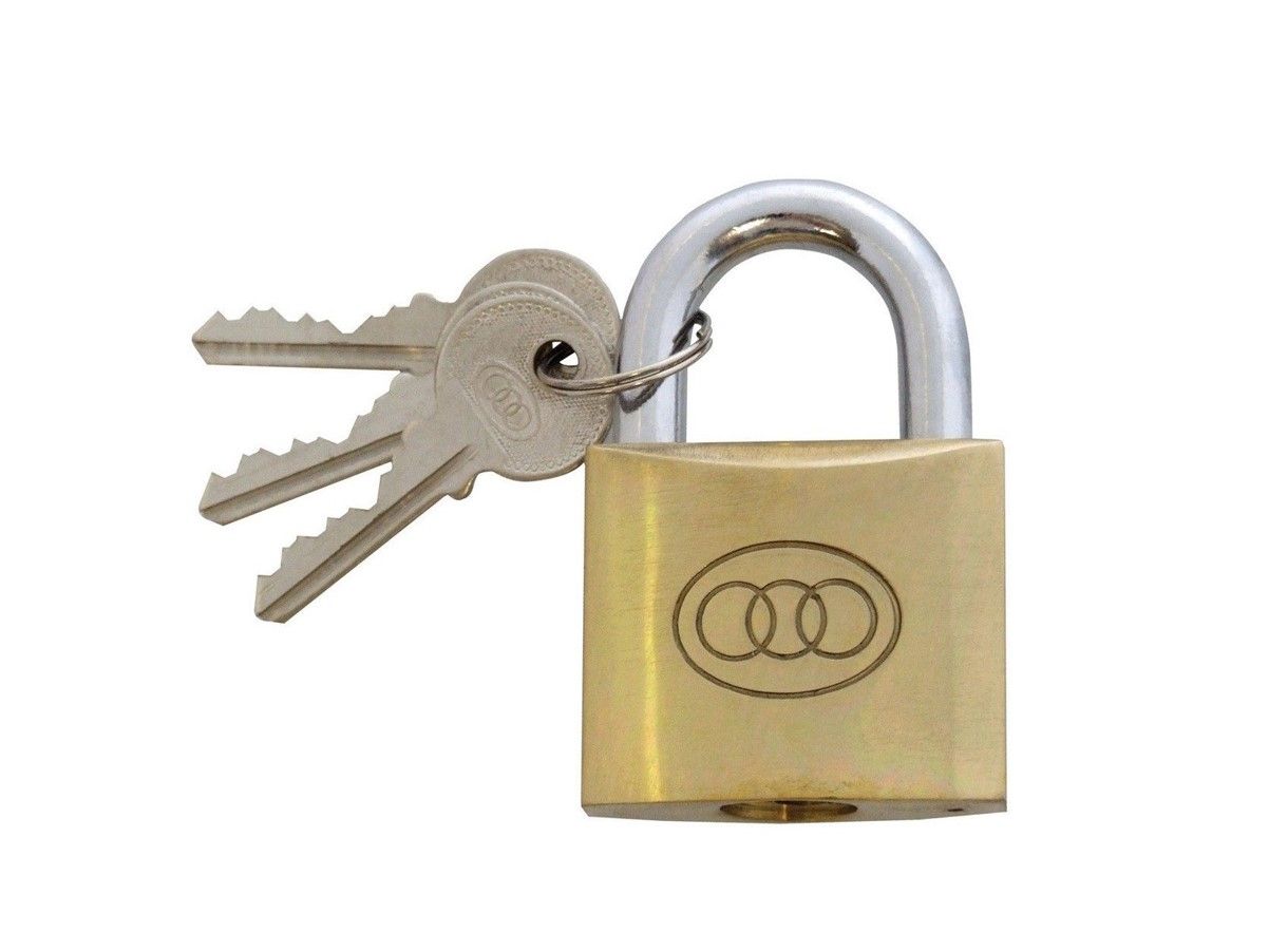 TRI-CIRCLE STANDARD BRASS PADLOCK 20MM