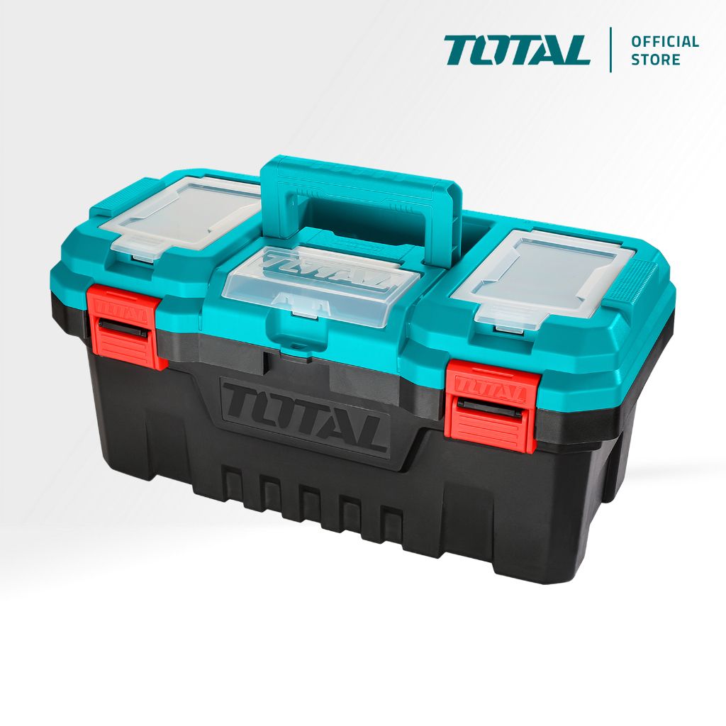 TOTAL PLASTIC TOOL BOX WITH REMOVABLE INNER TRAY (17"/436MM X 220MM X 205MM/MAX LOAD 15KG) TPBX0171