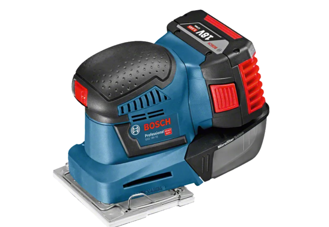 BOSCH GSS 18V-10 PROFESSIONAL CORDLESS ORBITAL SANDER (SET) (06019D02L0)